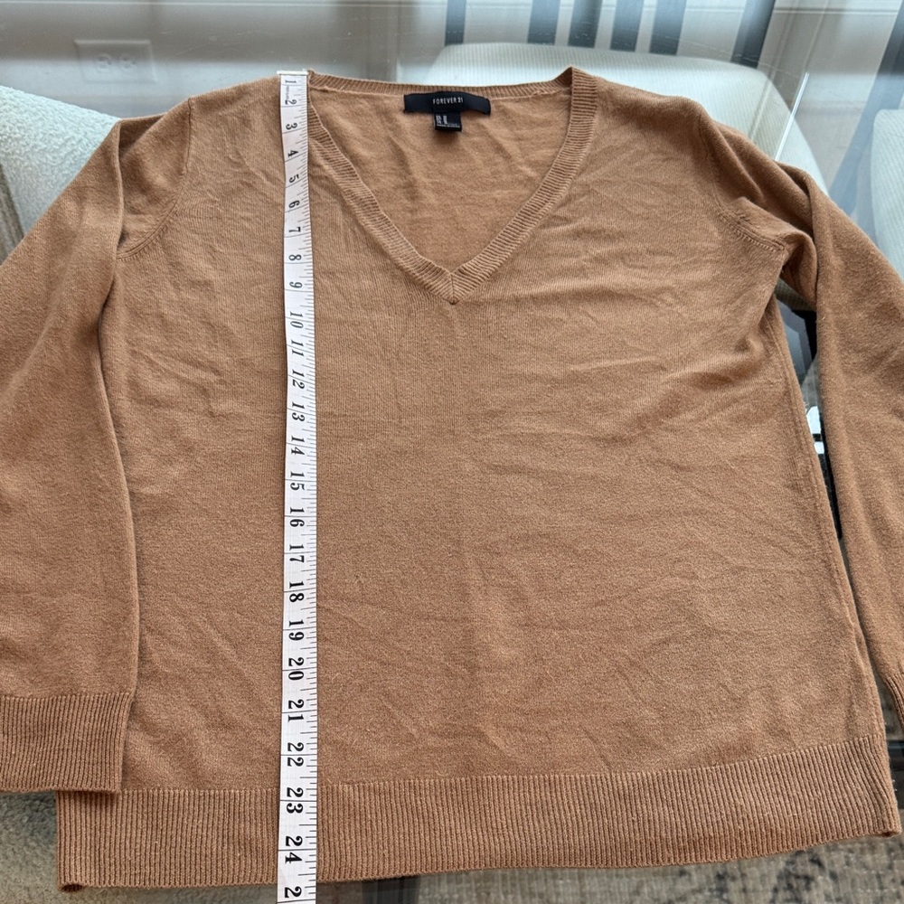 Forever 21 Caramel V-Neck Sweater